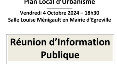 P.L.U Réunion Publique le 4 octobre à 18h30