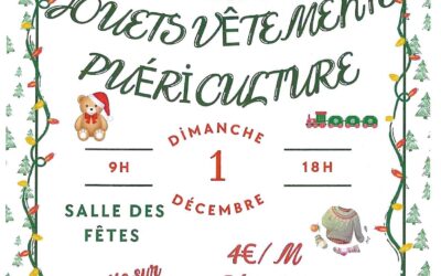 Bourse aux jouets, vêtements et puériculture dimanche 1er décembre