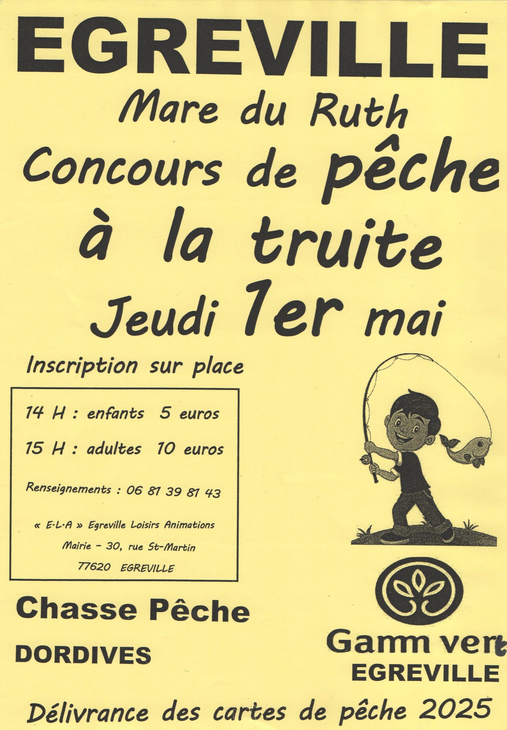 Concours de pêche à la truite