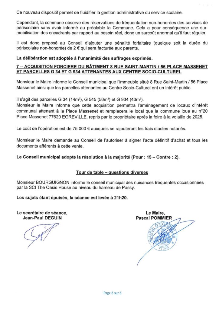 PV conseil du 19/09/2025
