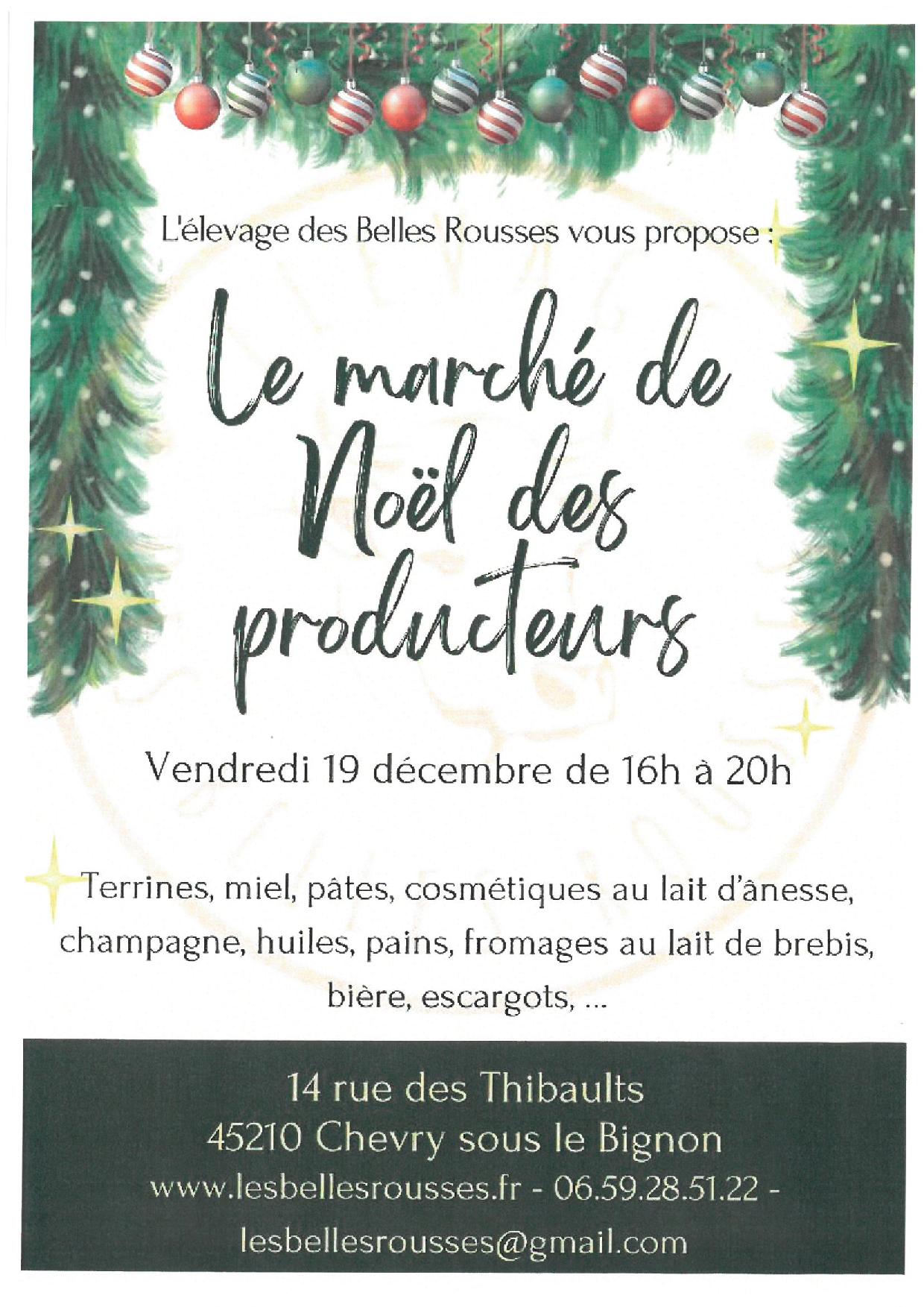 Le marché de Noël des producteurs à Chevry sous Le Bignon