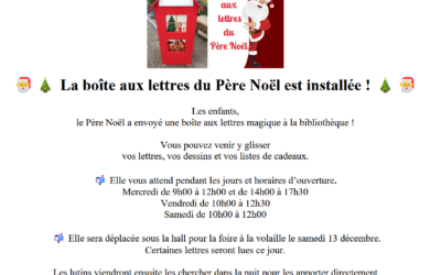 📬📬 La boîte aux lettres du Père Noël est installée ! 📬📬