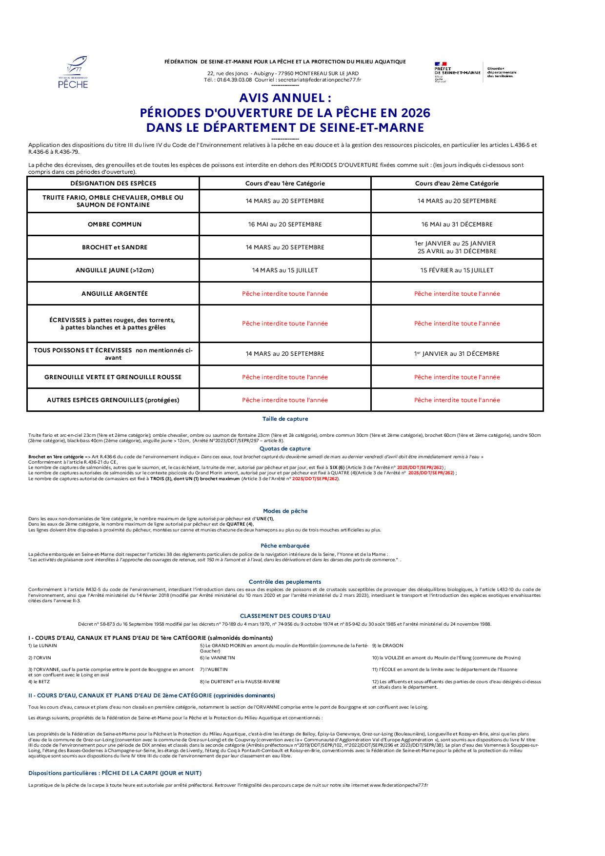 Ouverture de la pêche en Seine et Marne