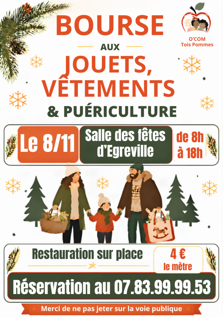 🍎🍎🍎Bourse aux jouets, vêtements & puériculture🍎🍎🍎